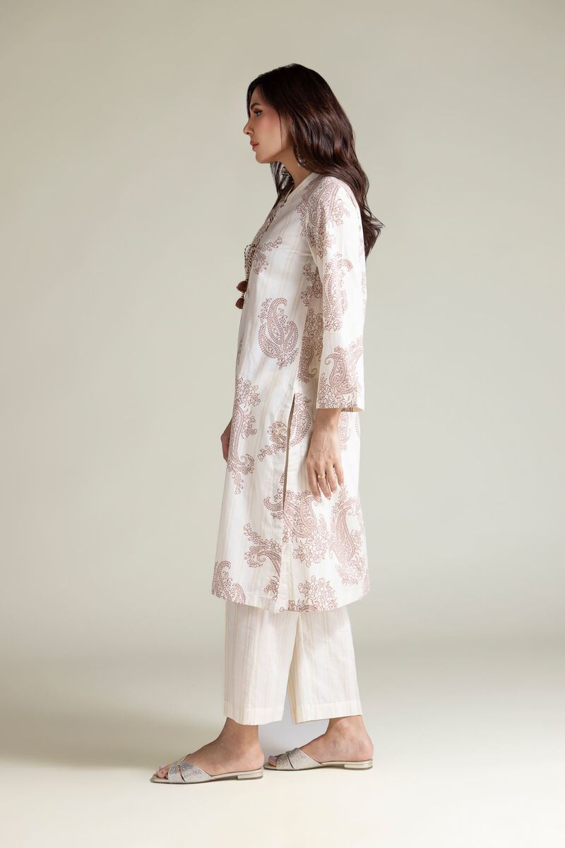 Embroidered | Cambric | Striped Cambric Pants | USD 25.00