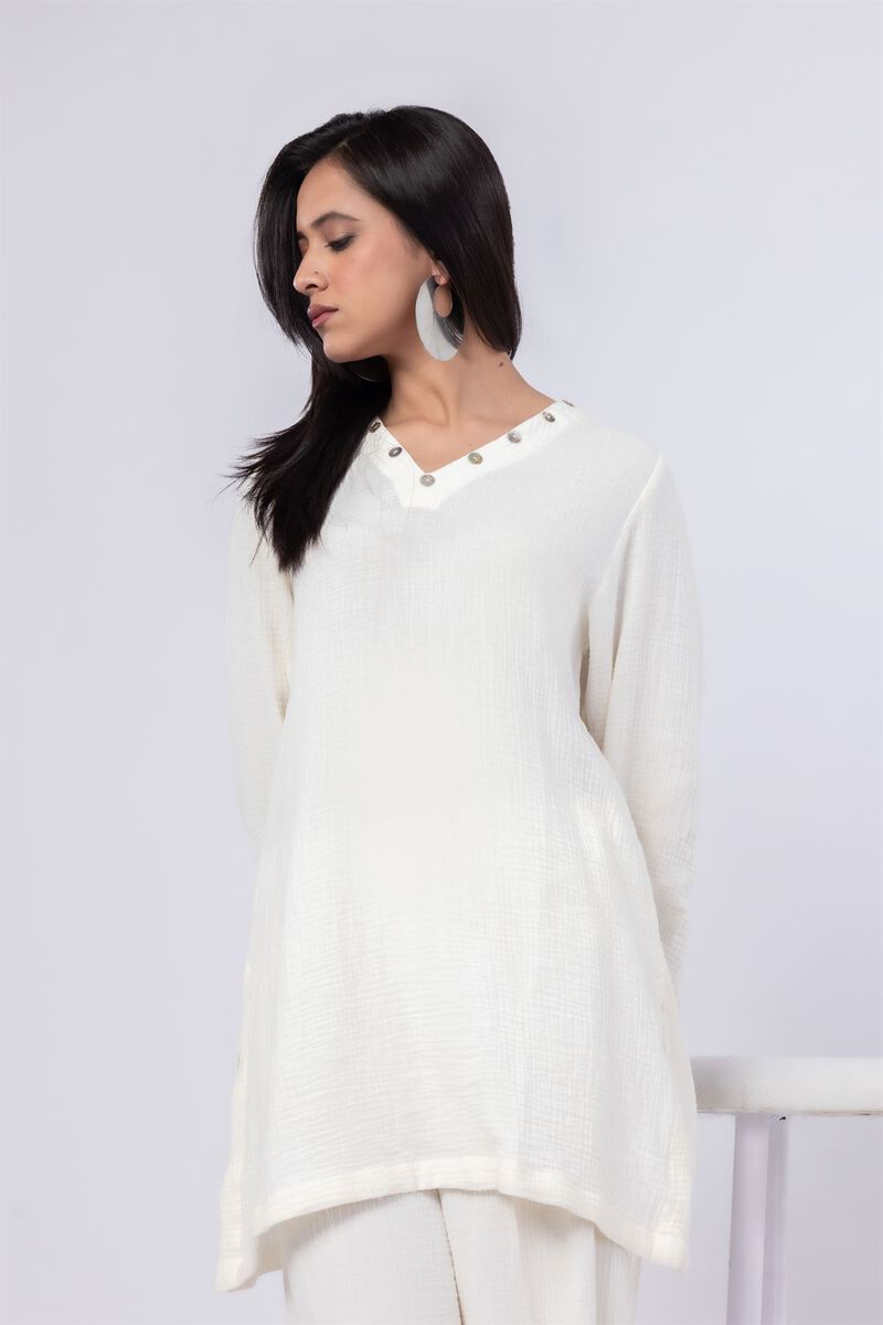 Dyed | Cheese Cloth | Kurta | USD 20.00
