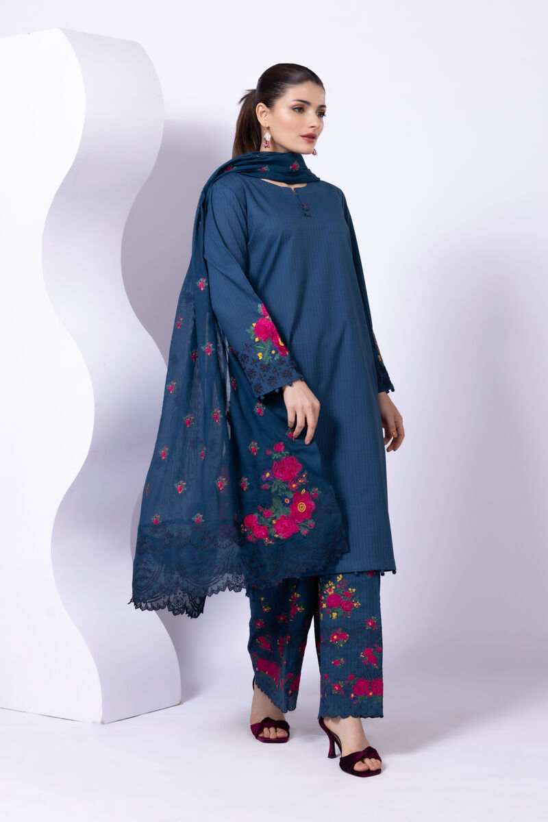 Embroidered | Cotton Dobby | Pants | null