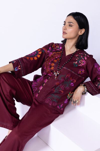 Embroidered | Viscose Crepe | Blouse | USD 9.00