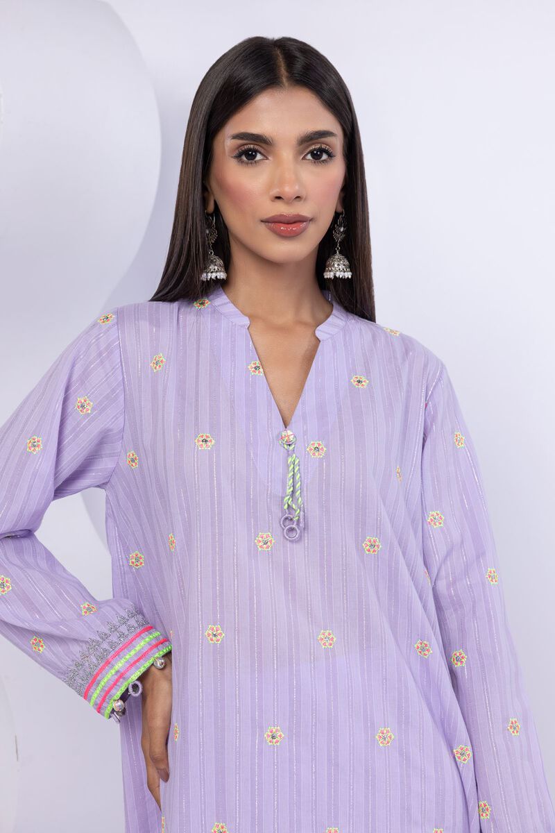 Embroidered | Lurex Stripes | Kurta | USD 20.00