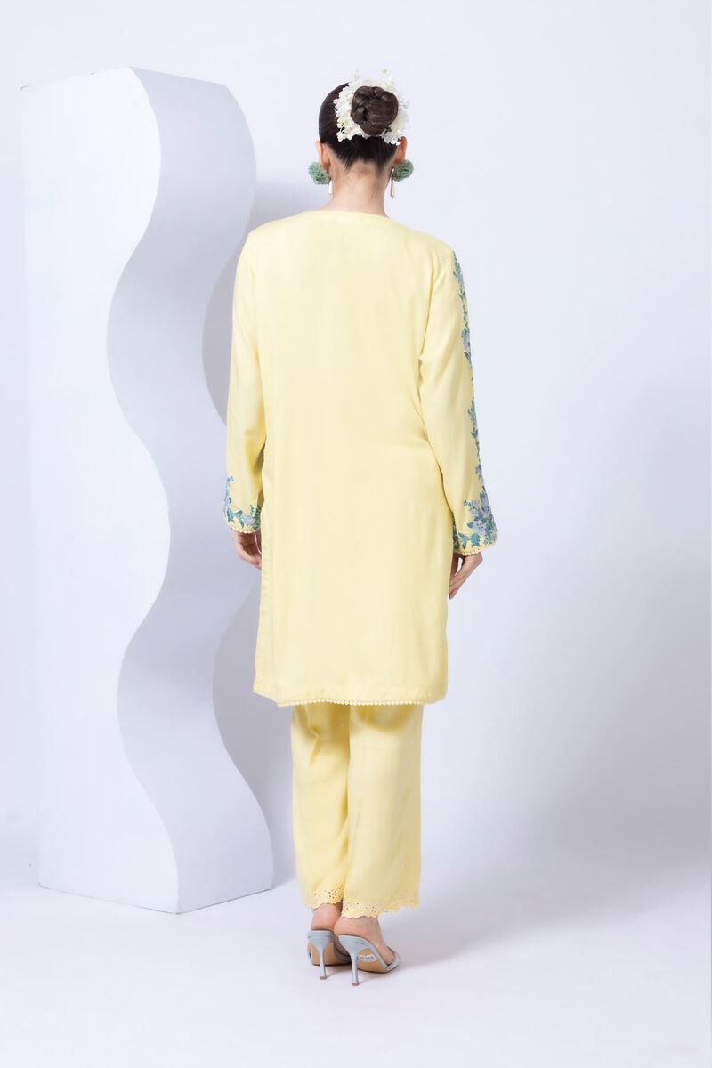 Embroidered | Crosshatch Raw Silk | Kurta | USD 18.00