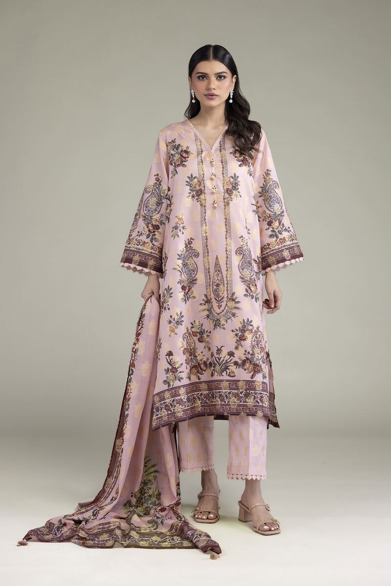 Printed | Jacquard | Floral Tailored 3-Piece | USD 65.00