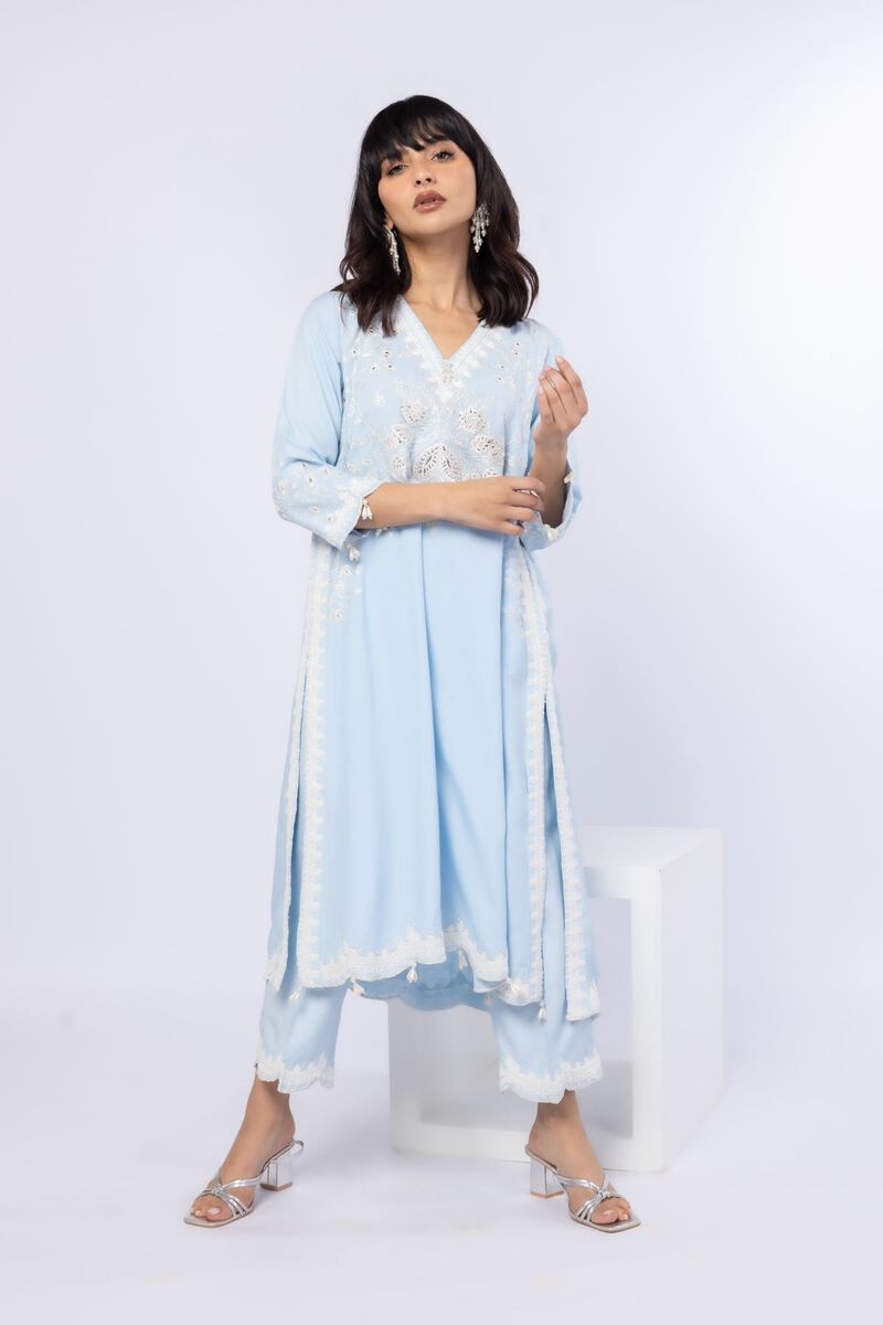 Embroidered | Russian Raw Silk | Pants | USD 8.40