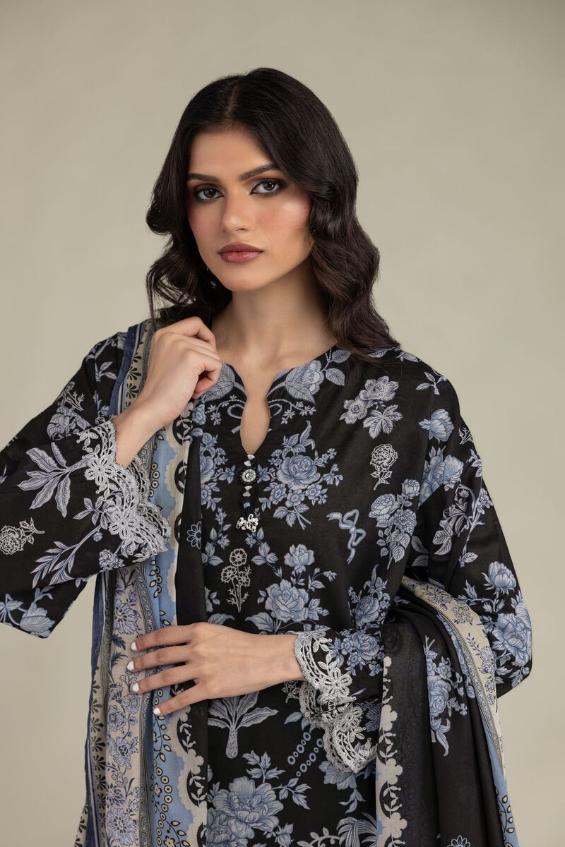 Embroidered | Lawn | Black Lawn Dupatta | USD 25.00