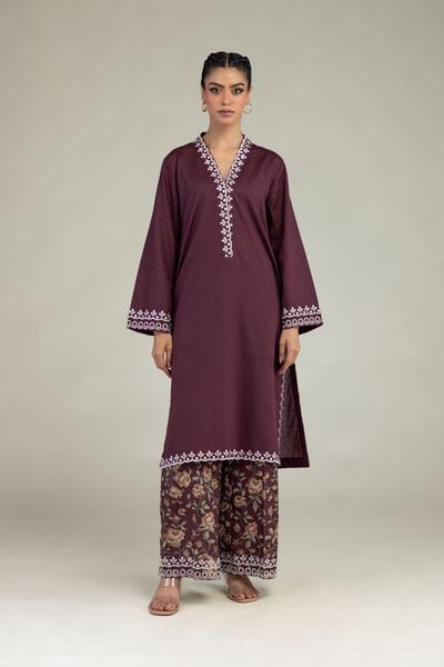 Embroidered | Cotton Dobby | Floral Cotton Pants | USD 25.00