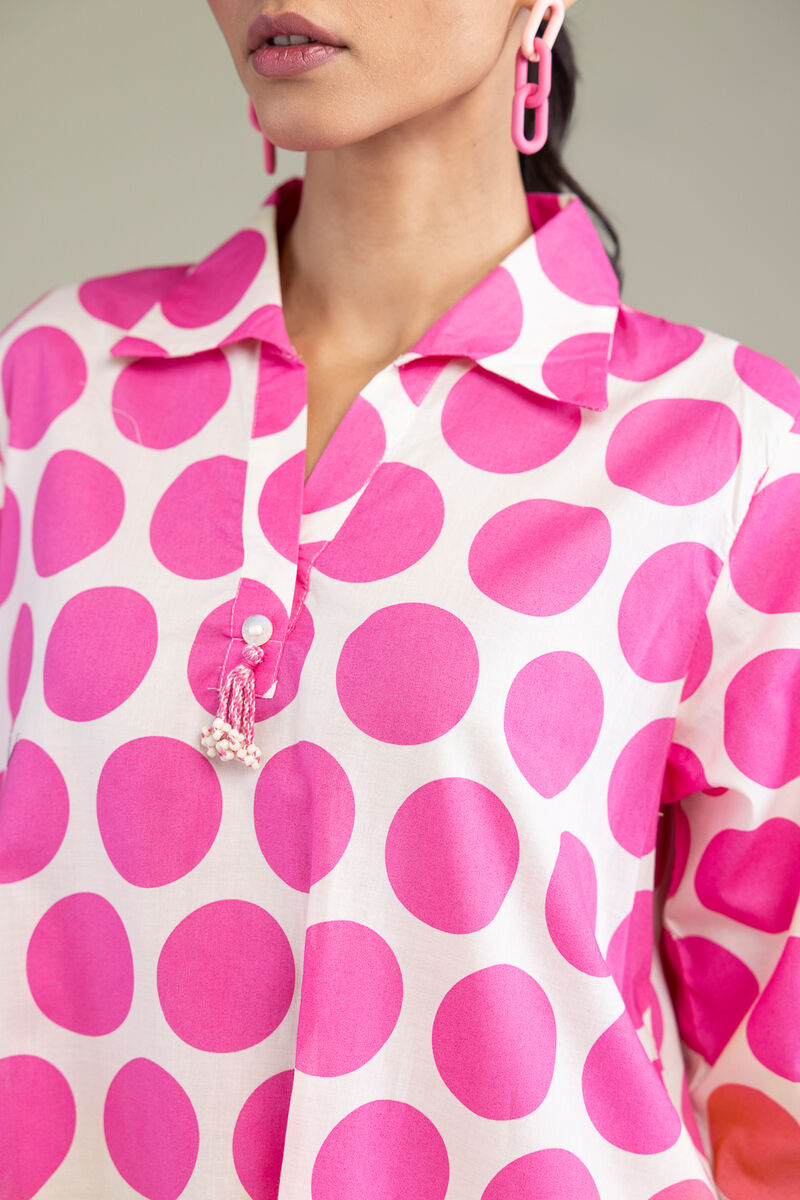 Printed | Cambric | V-Neck Cambric Kurta | USD 10.50
