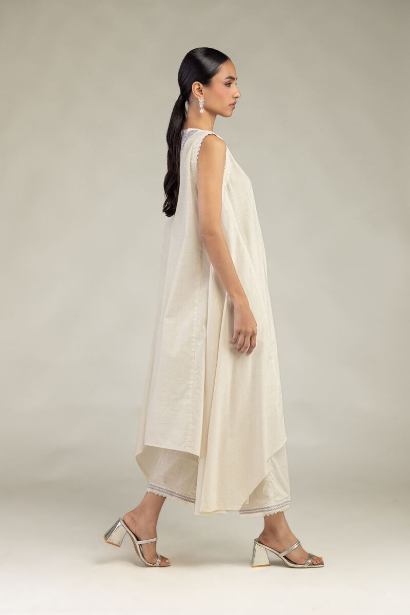 Textured Cotton | Embroidered | Textured Cotton Pants | USD 30.00