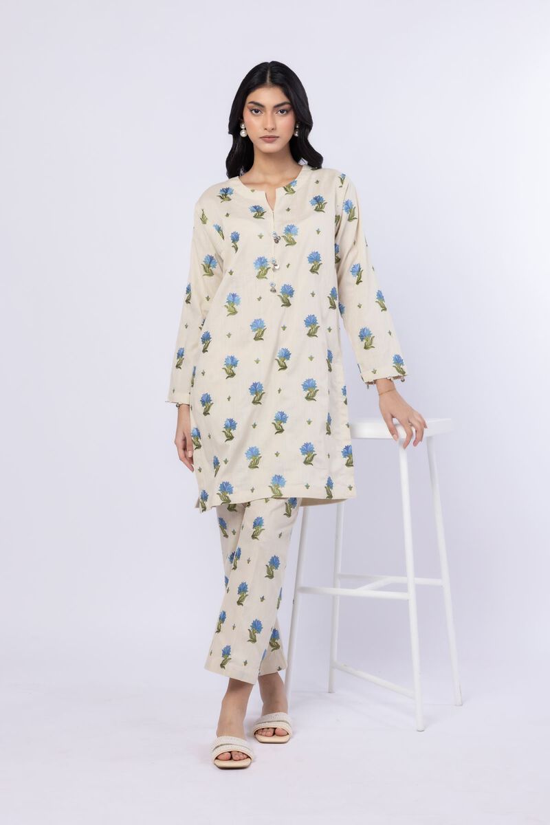 Embroidered | Crosshatch Poplin | Pants | USD 12.50
