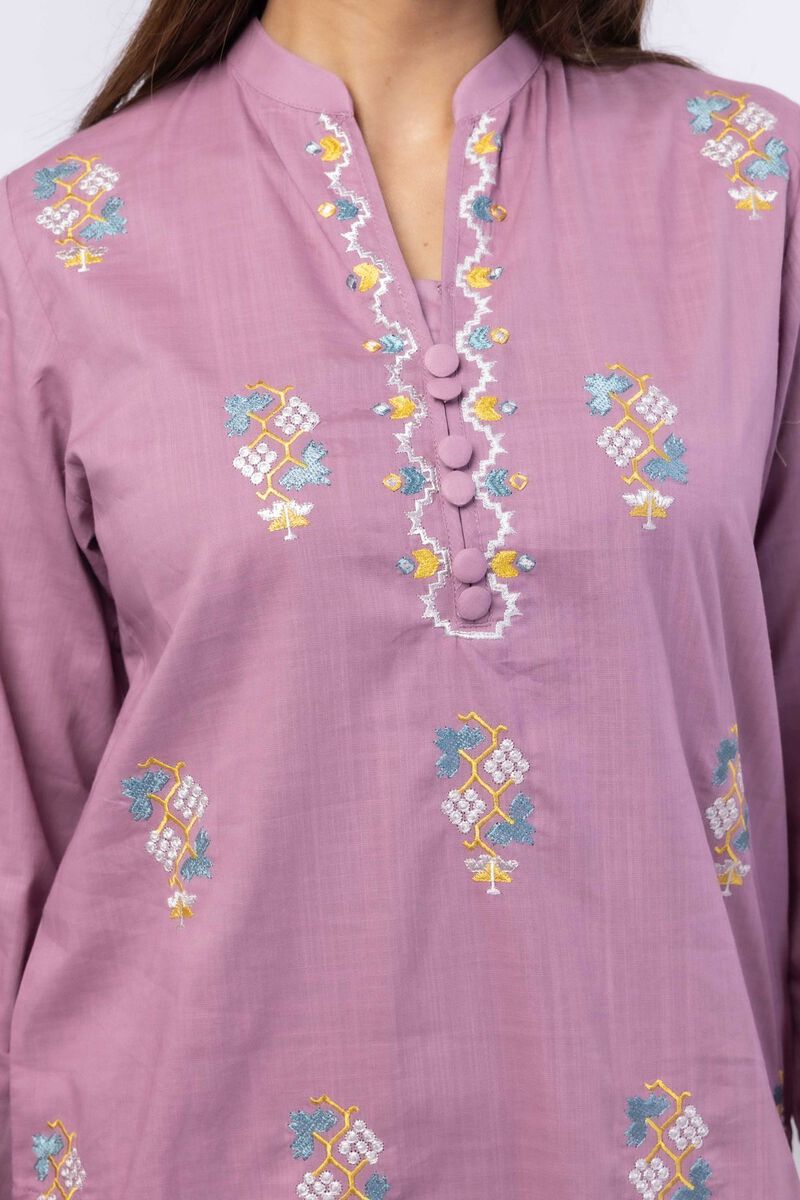 Embroidered | Crosshatch Poplin | Kurta | USD 17.50