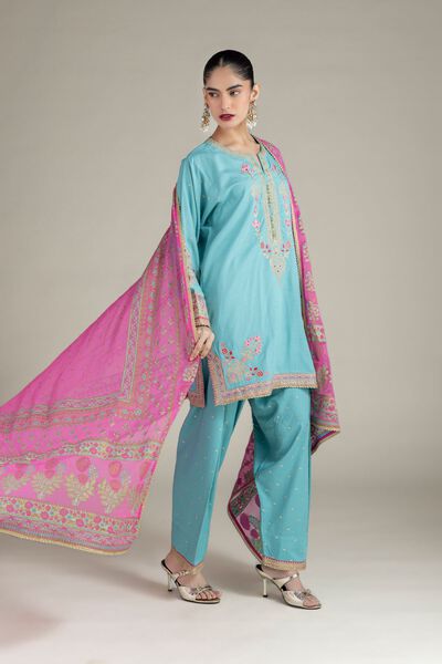 Printed | Raw Silk | Dupatta | USD 28.00