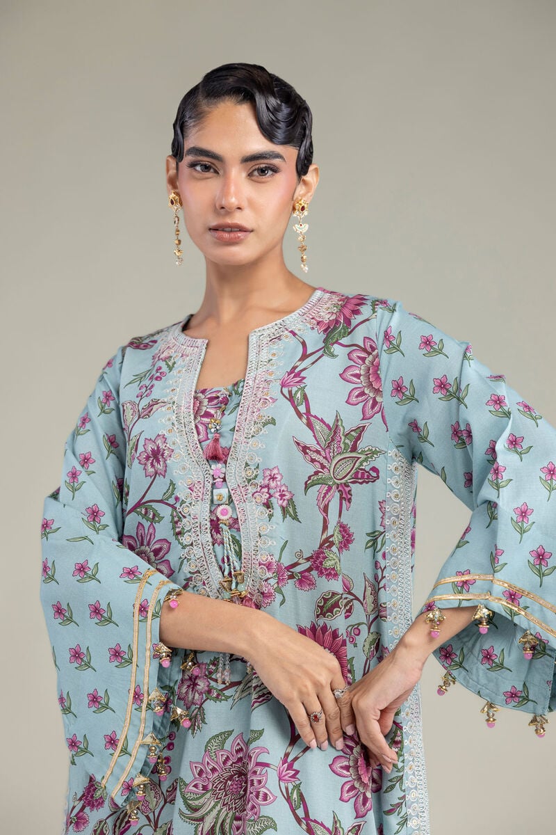 Embroidered | Raw Silk | Blue Silk Kurta | USD 65.00