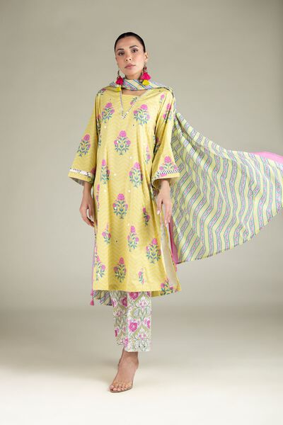 Embroidered | Lawn | Geometric Printed Dupatta | USD 25.00