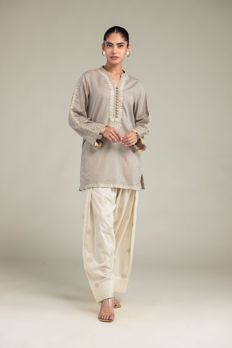 Embroidered | Cotton Dobby | Cotton Floral Shalwar | USD 35.00