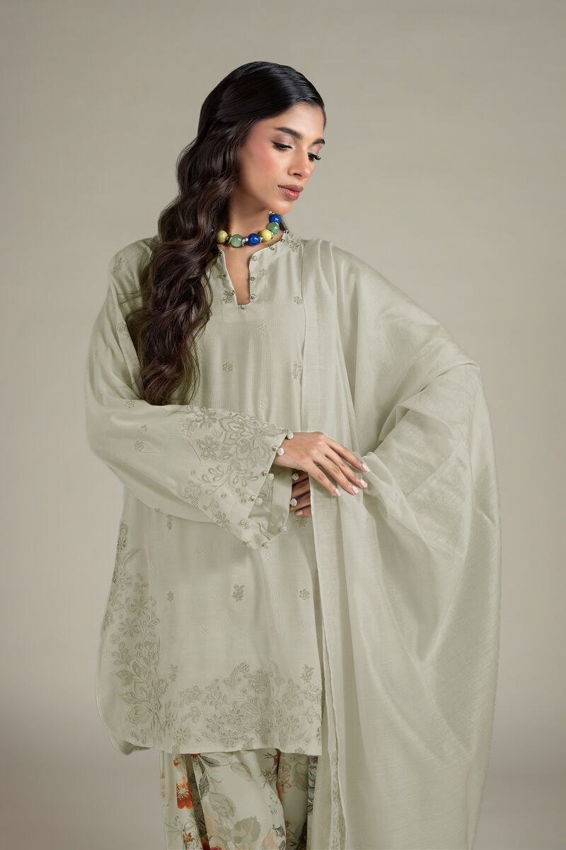 Embroidered | Raw Silk | Tailored Silk Suit | USD 85.00