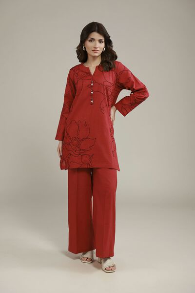 Dyed | Heavy Textured Cotton | Relaxed Solid Pants | USD 15.00