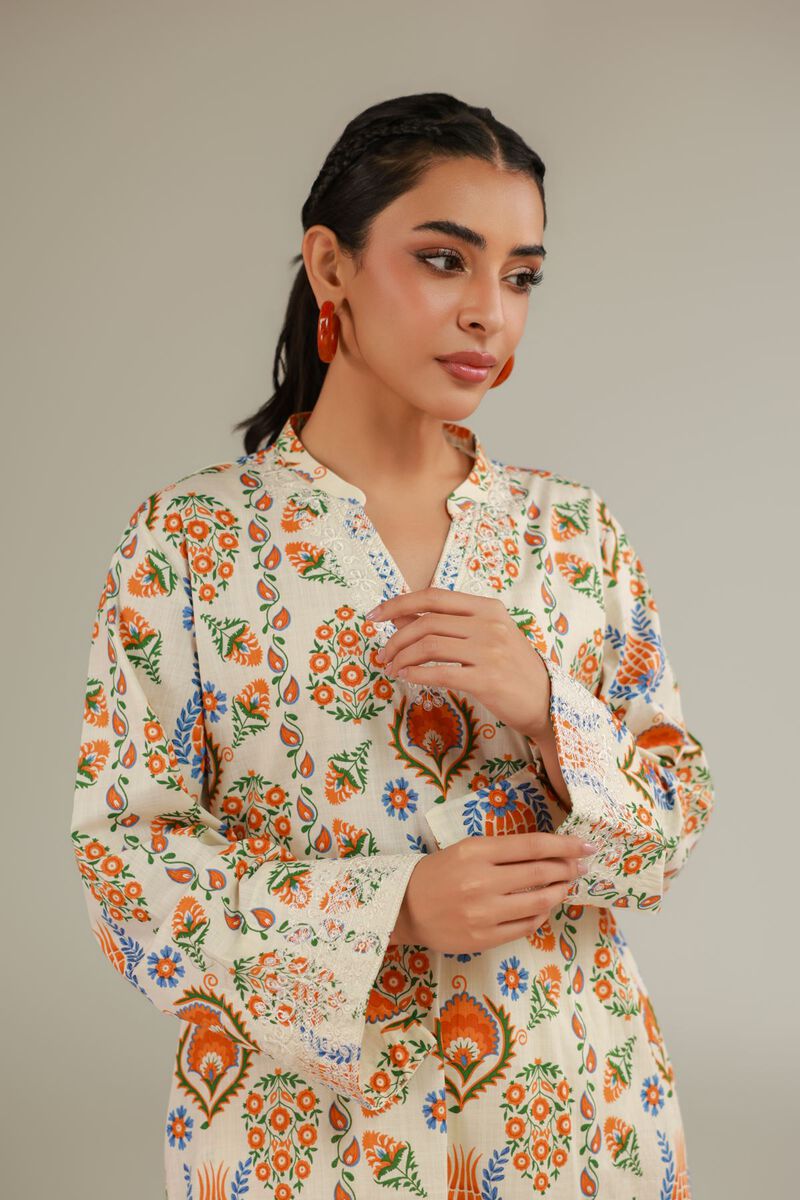 Printed | Textured Cotton | Cotton Lace Kurta | USD 35.00