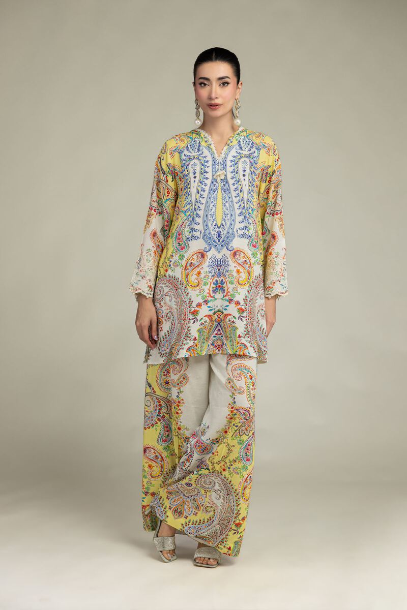 Embroidered | Raw Silk | Silk Paisley Pants | USD 45.00