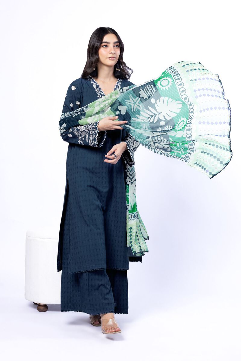 Embroidered | Cotton Dobby | Tailored 3 Piece | USD 75.00