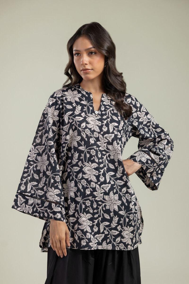 Printed | Cambric | Black Cambric Kurta | USD 30.00
