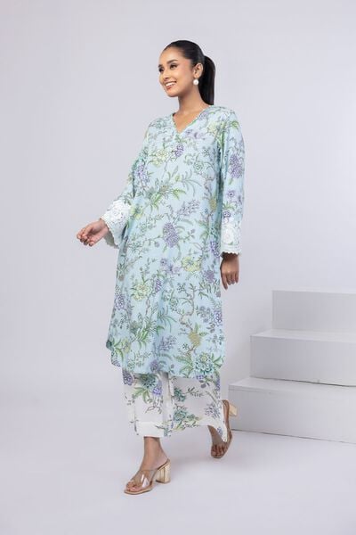 Printed | Dull Raw Silk | Pants | USD 18.00
