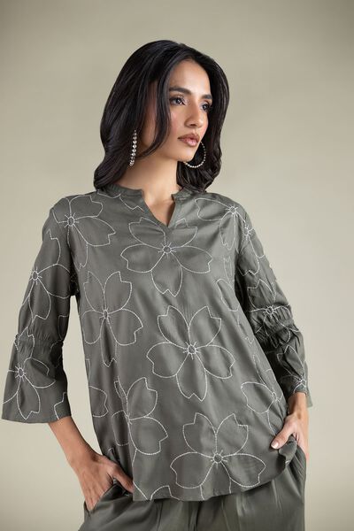 Embroidered | Viscose | Tunic | USD 35.00