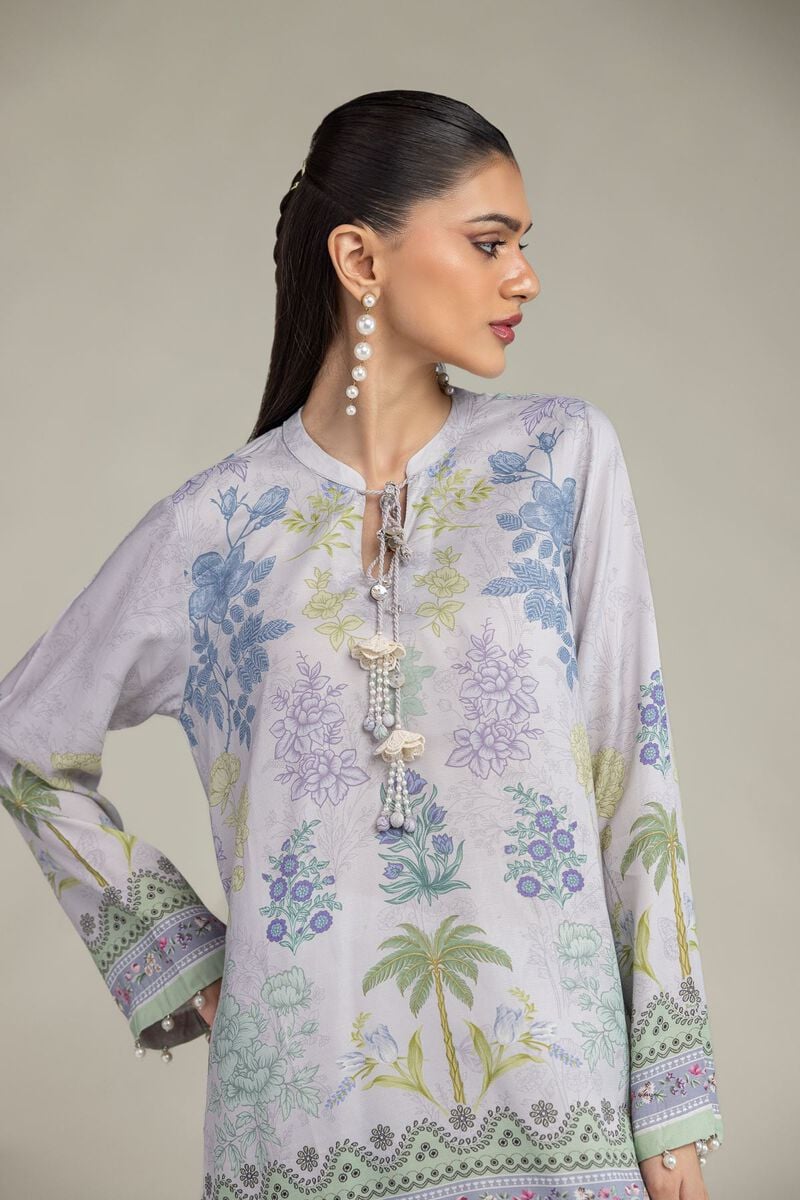 Embroidered | Raw Silk | Floral Silk Kurta | USD 45.00