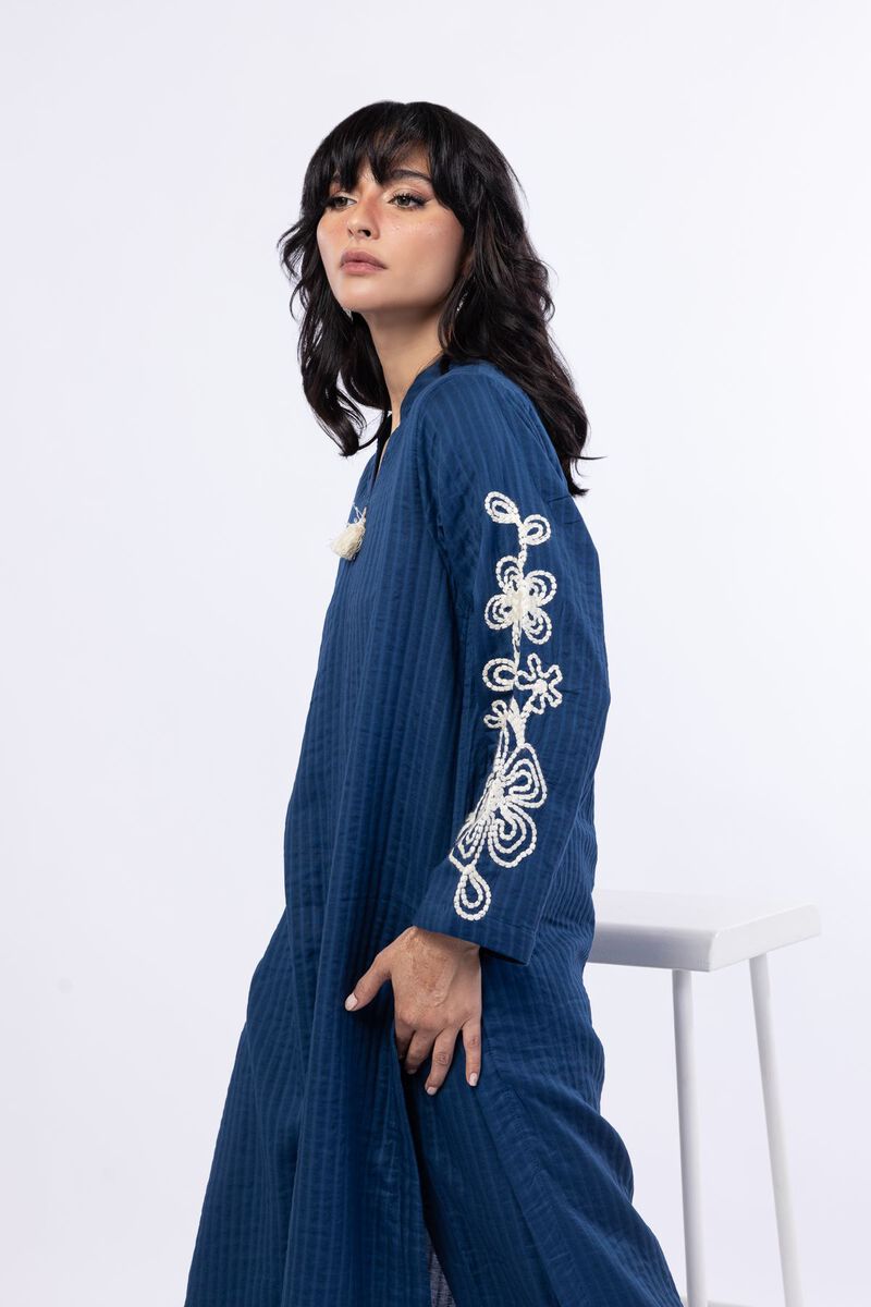 Embroidered | Double Layer Striped | Kurta | USD 17.50