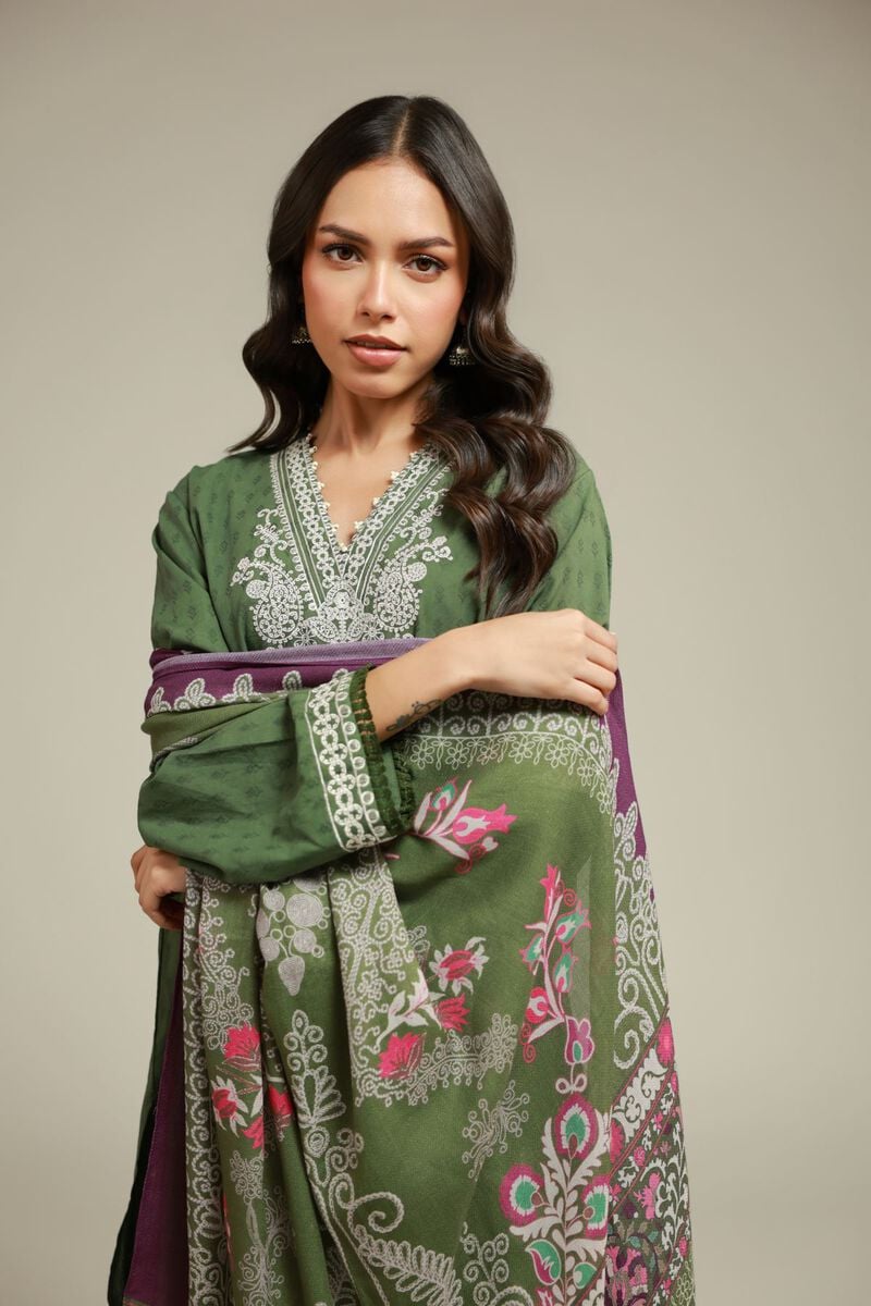 Embroidered | Dobby | 3-Piece Tailored Set | USD 70.00