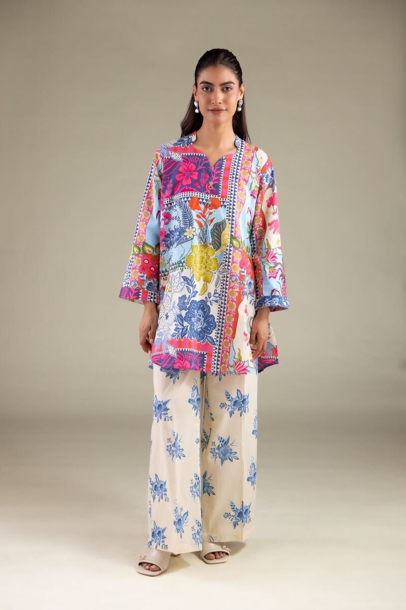 Printed | Cambric | Floral V-Neck Kurta | USD 30.00