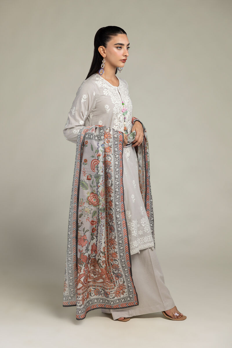 Embroidered  | Polyester Silk | Floral Silk Dupatta | USD 30.00