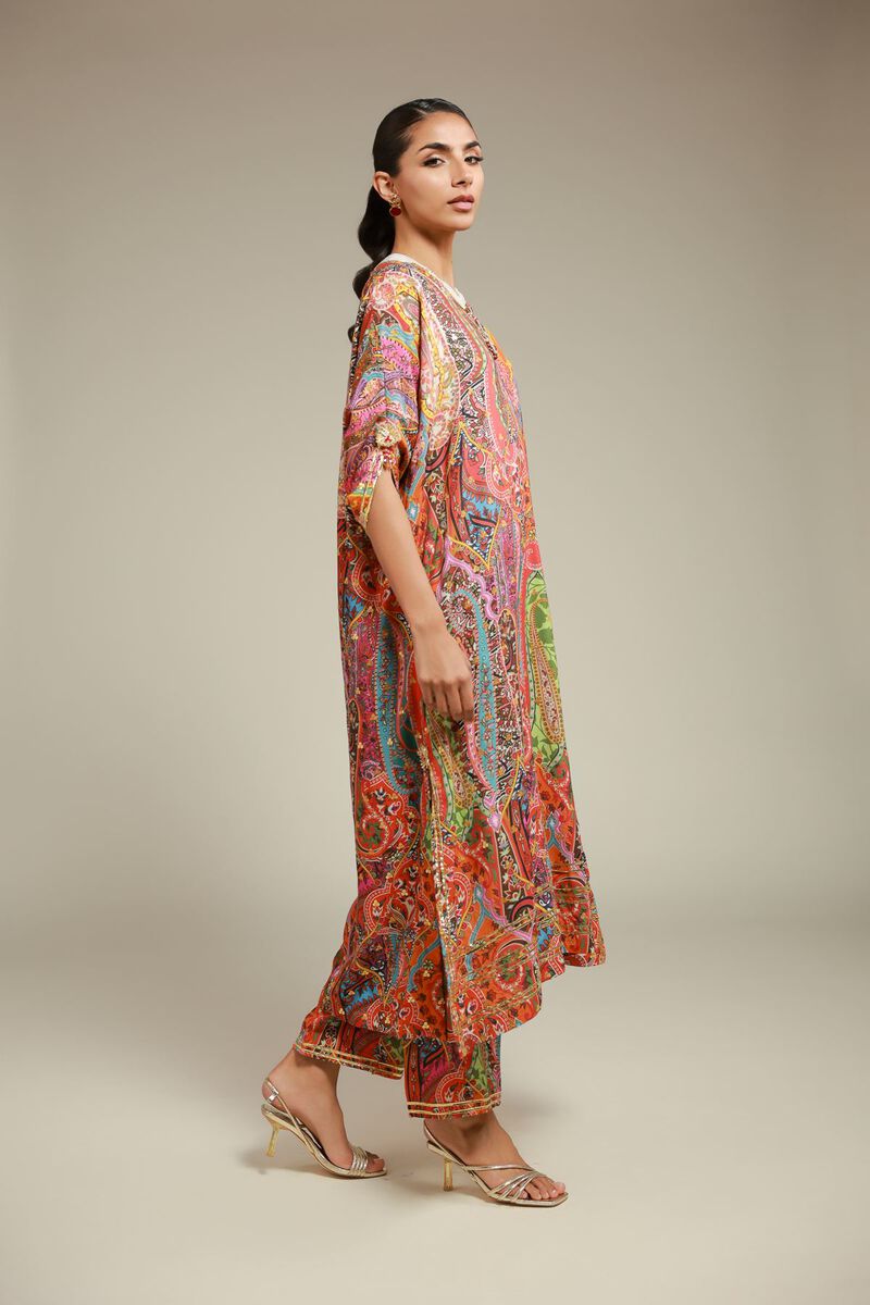 Embroidered | Raw Silk | 2 Piece Co-ord Set | Top and Bottom | USD 85.00