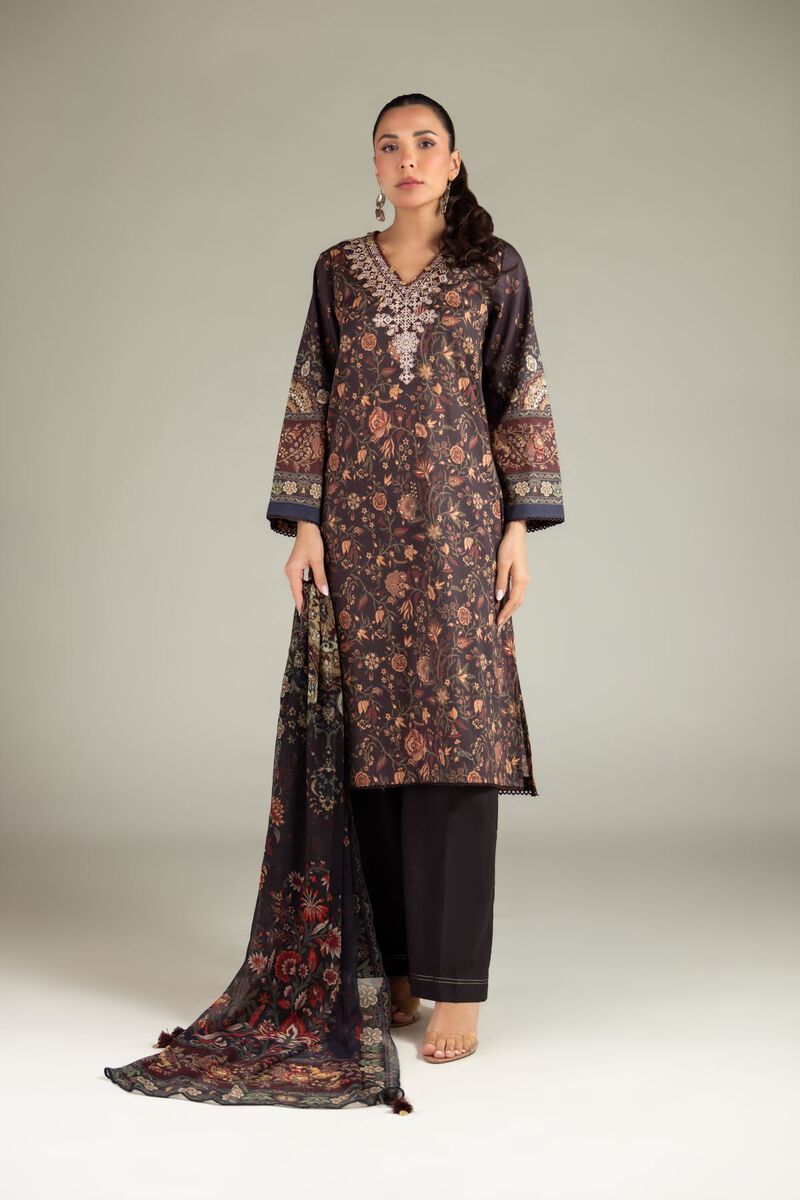 Embroidered | Cotton Dobby | Floral Tailored 3-Piece | USD 70.00