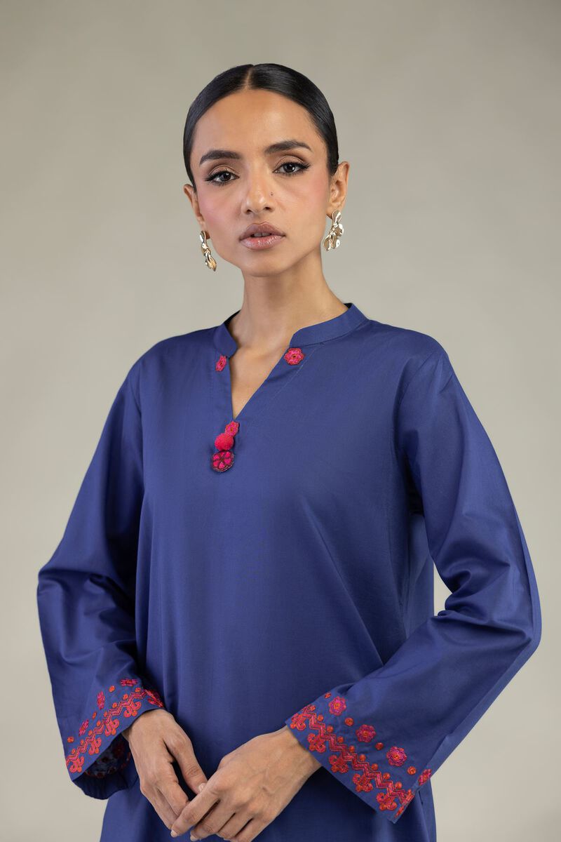 Embroidered | Cambric | Short V-Neck Kurta | USD 35.00