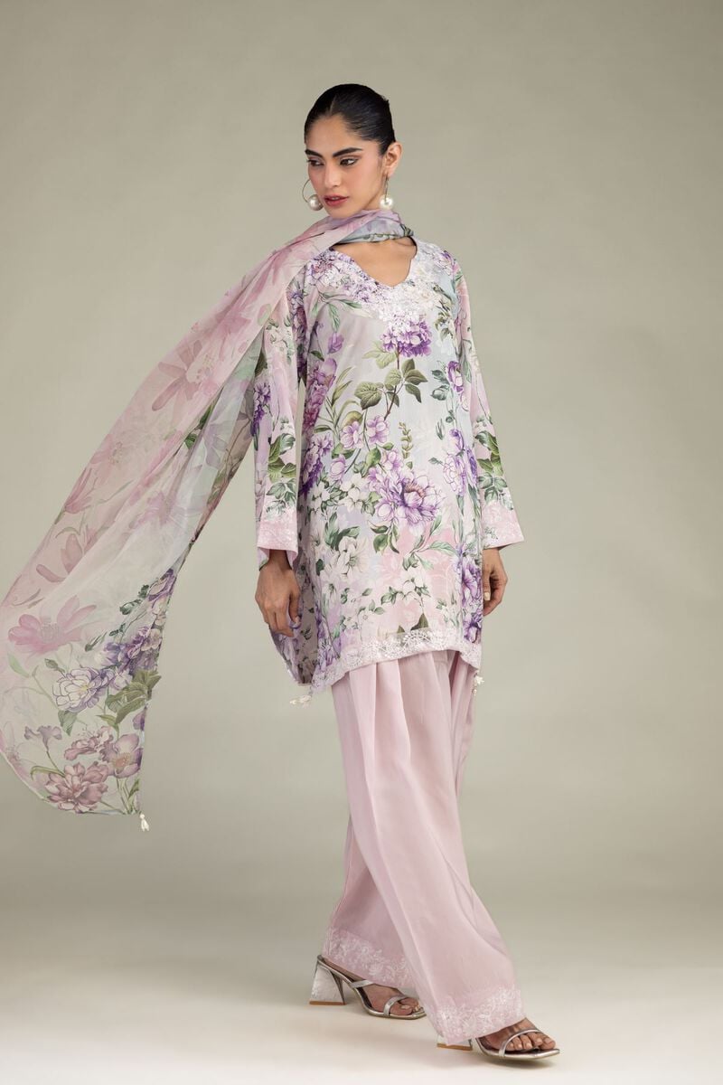Embroidered | Chiffon | Floral Chiffon Dupatta | USD 30.00