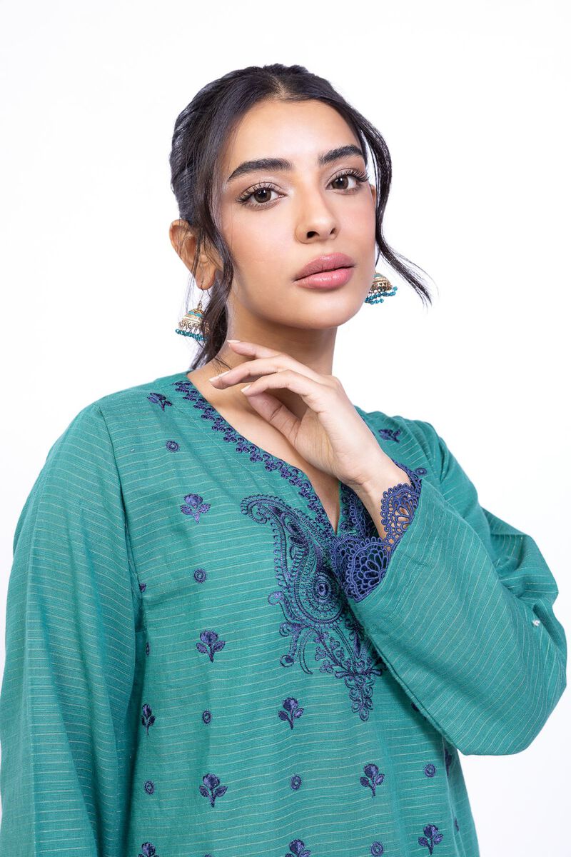 Embroidered | Textured Cotton | Kurta | USD 40.00