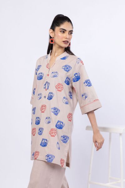 Embroidered | Crosshatch Poplin | Kurta | USD 30.00