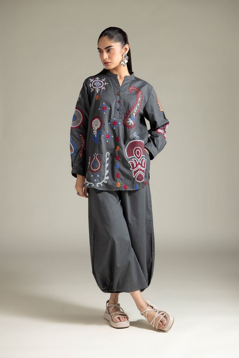 Textured Cotton | Trousers | USD 30.00