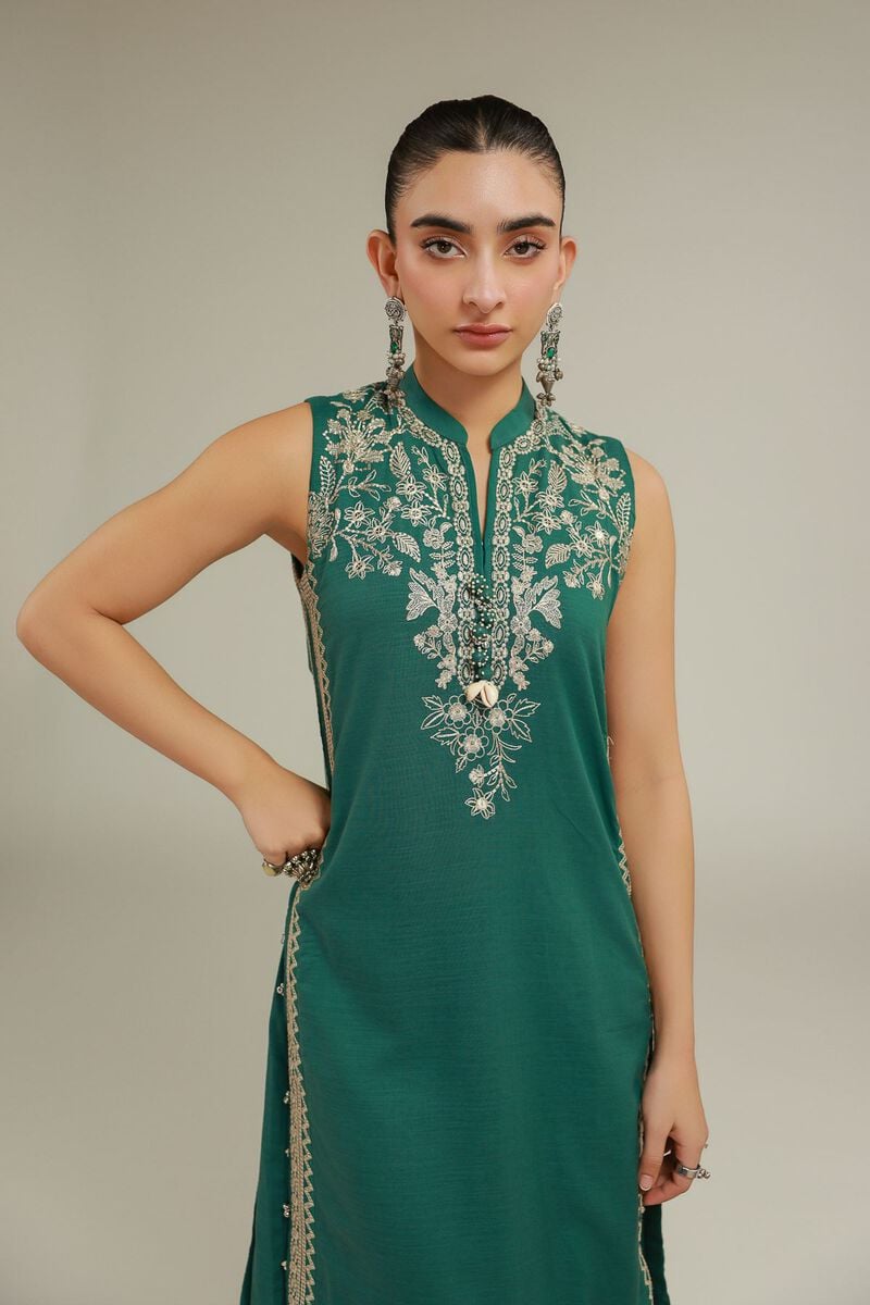 Embroidered | Raw Silk | Kurta | USD 60.00