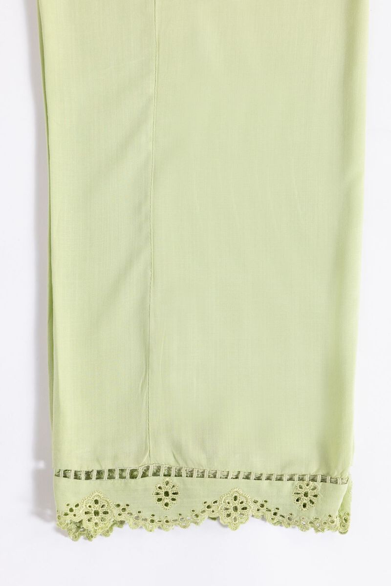 Embroidered | Crosshatch Raw Silk | Pants | null