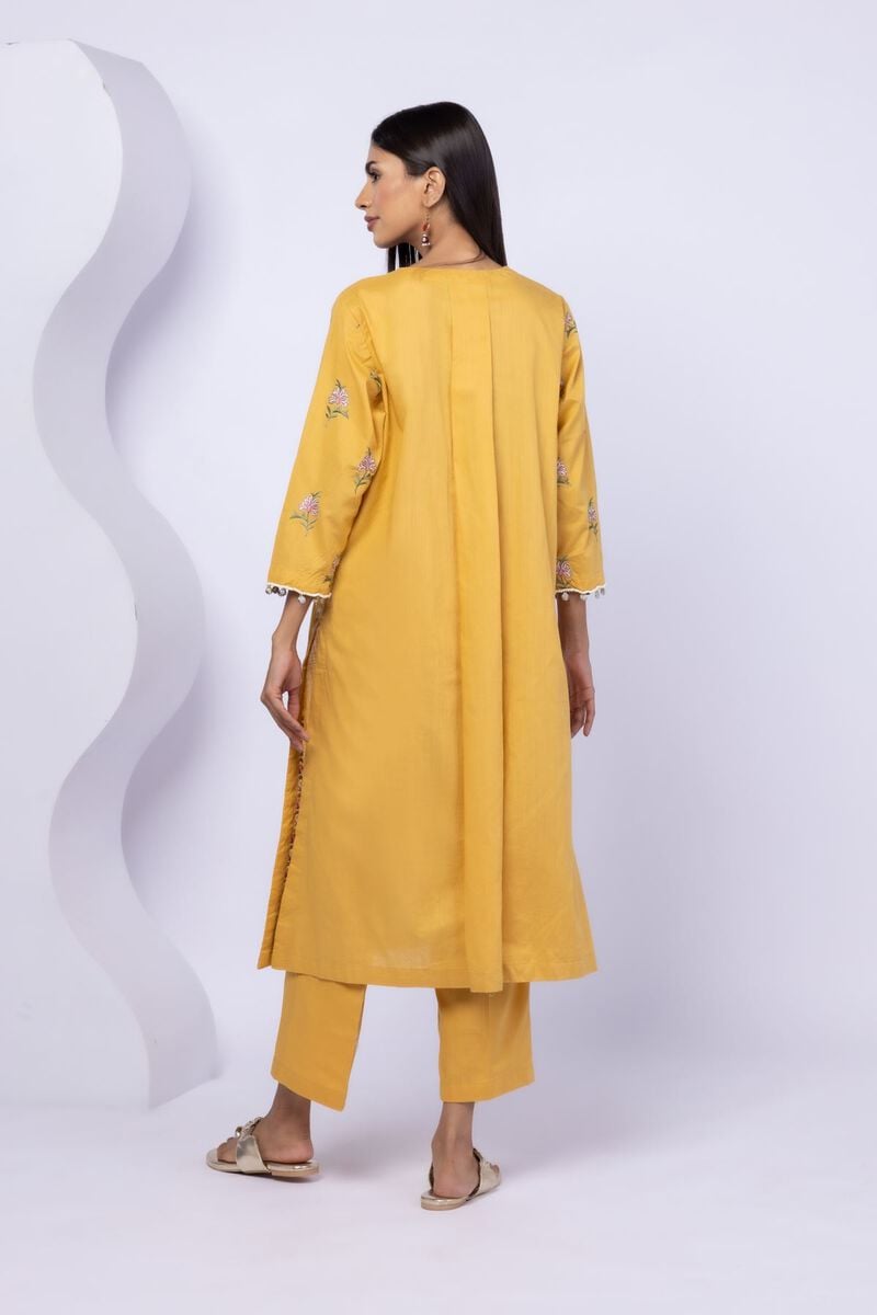 Embroidered | Crosshatch Poplin | Kurta | USD 20.00