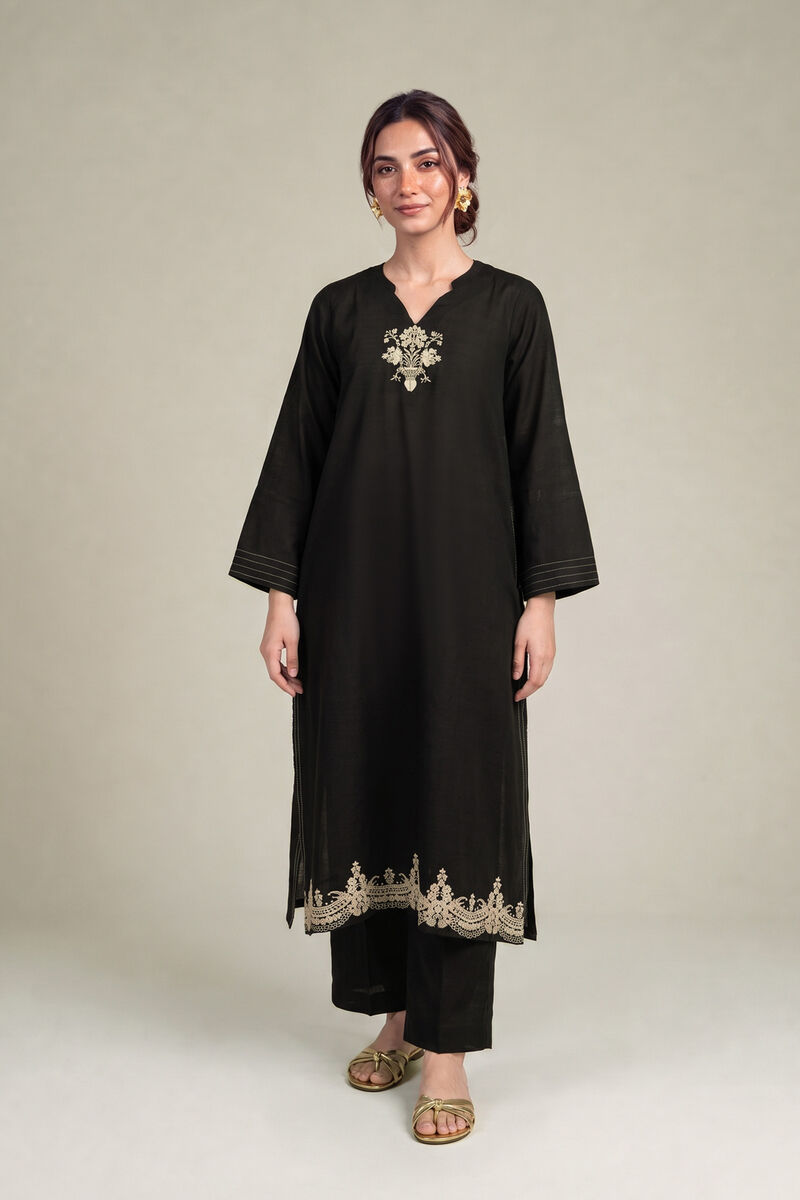 Embroidered | Light Khaddar | Fabrics 2 Piece | Top and Bottom | null