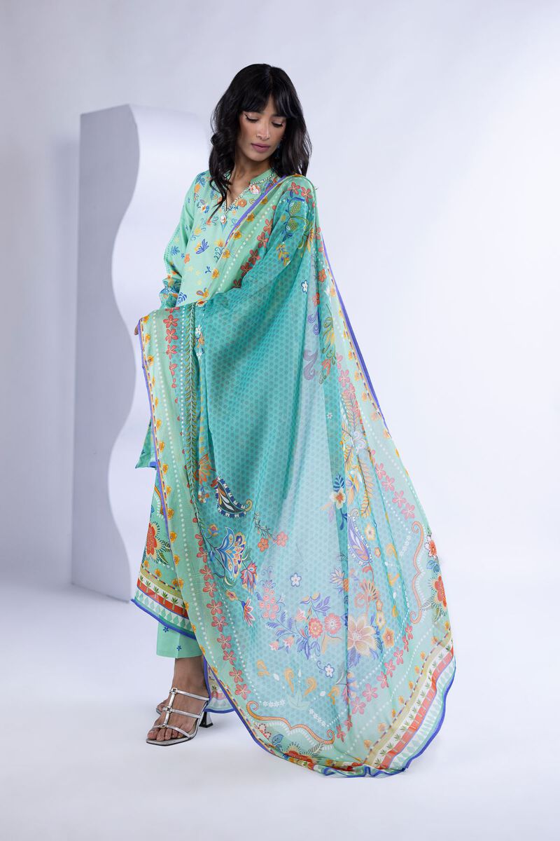 Printed | Light Thai Silk | Dupatta | USD 11.50