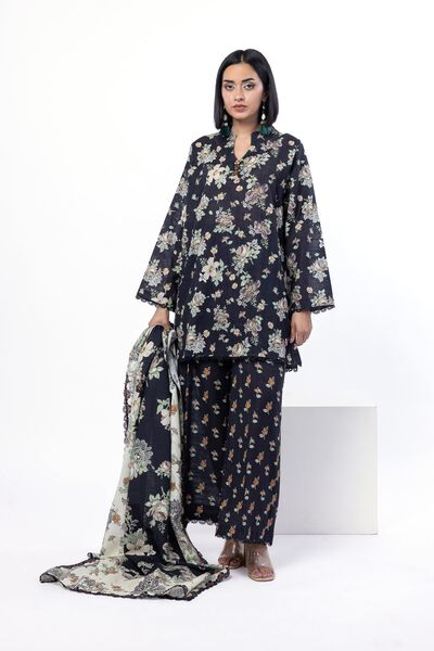 Printed | Textured Cotton | Tailored 3 Piece | USD 45.00