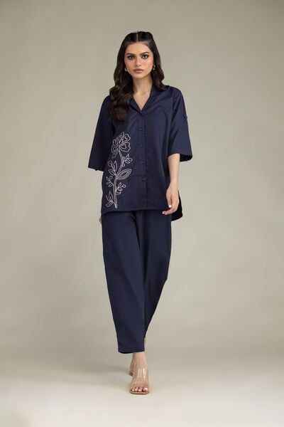 Embroidered | Poplin | Trousers | USD 30.00