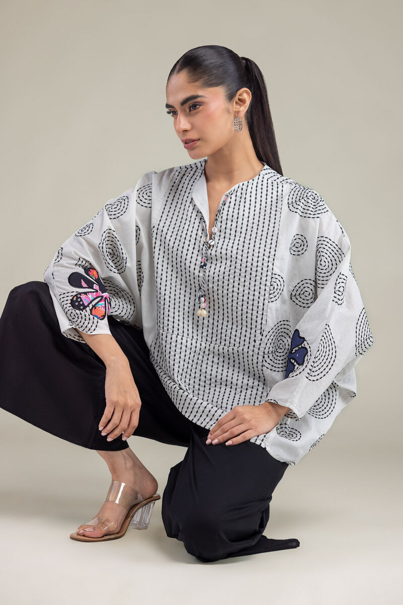 Embroidered | Cambric | White Cambric Shirt | USD 45.00