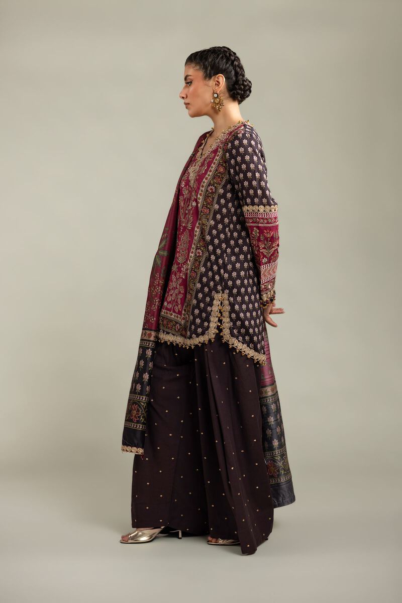 Embroidered | Raw Silk | 3-Piece Co-ord Set | USD 155.00