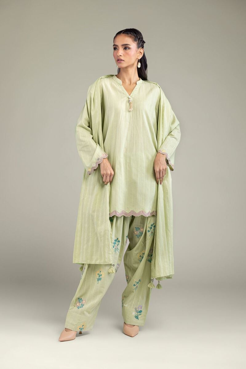 Embroidered | Textured Cotton | Solid Cotton Dupatta | USD 30.00