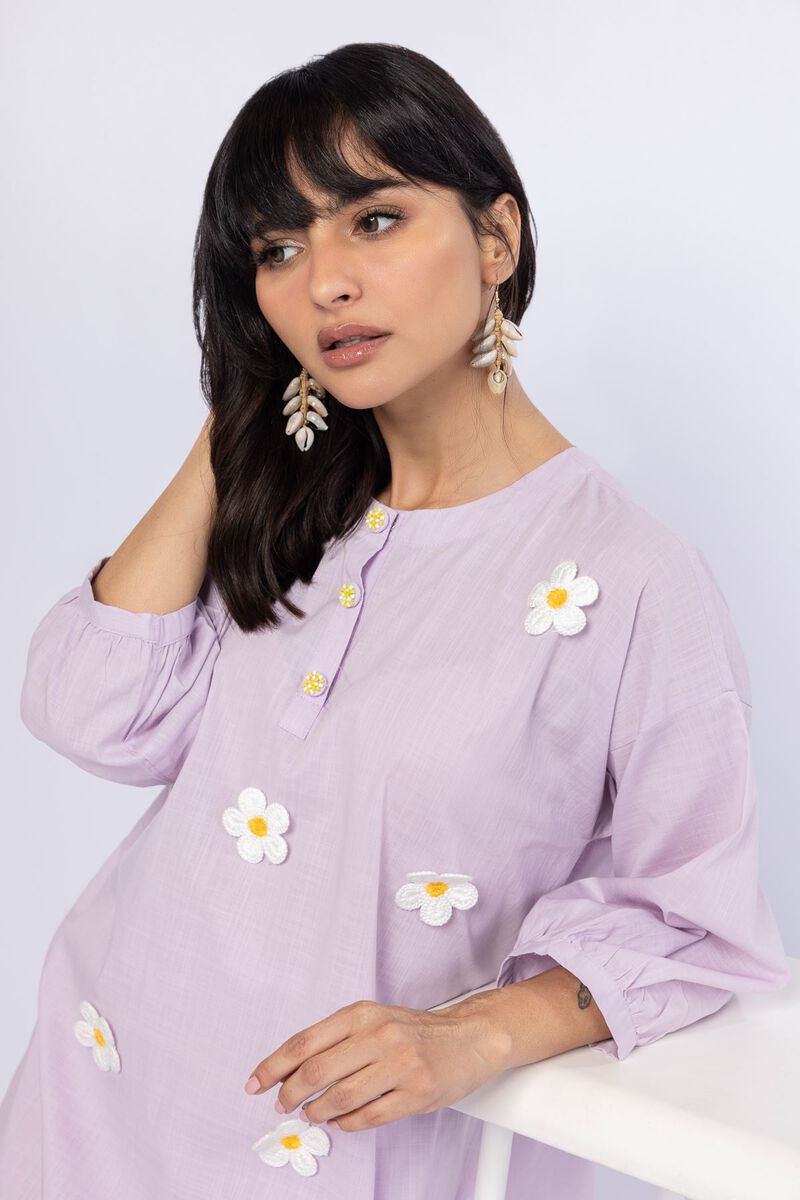Embroidered | Crosshatch Poplin | Kurta | USD 12.00