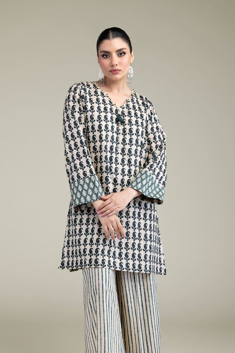 Printed | Cambric | Short V-Neck Kurta | USD 30.00